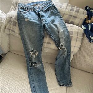 Levi's Women's Blue Distressed Jeans